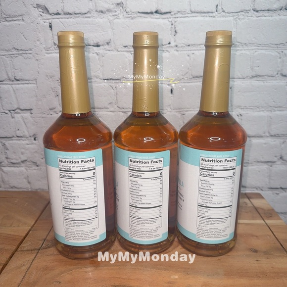 Martha Stewart Vanilla Sugar Free Drink Syrup Set of 3 - Picture 2 of 3